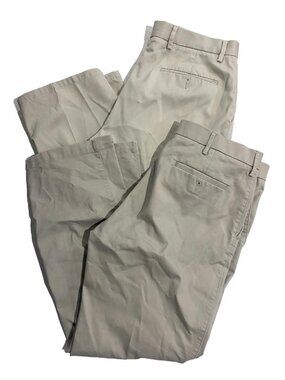 DOCKERS / HAGGAR Lot: 2 Pairs Classic Business Casual Pants 34x30 Office Preppy